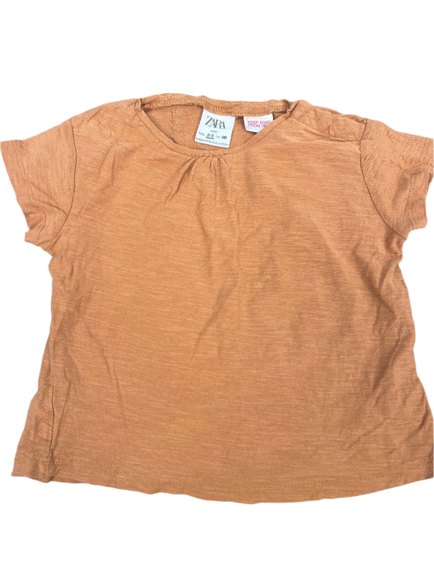 Tshirt Zara Orange brulé 2-3T