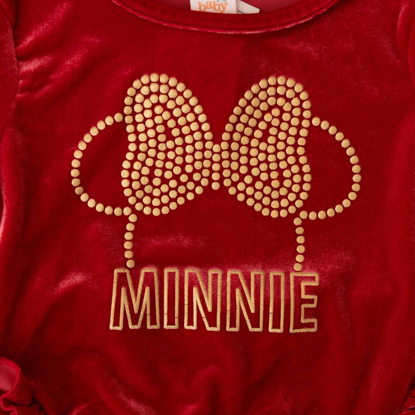 Ensemble en velours rouge Minnie – 12-18M