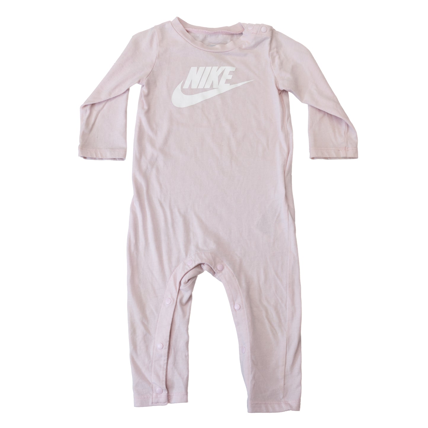 Grenouillère rose pâle à manches longues – Nike – 12M
