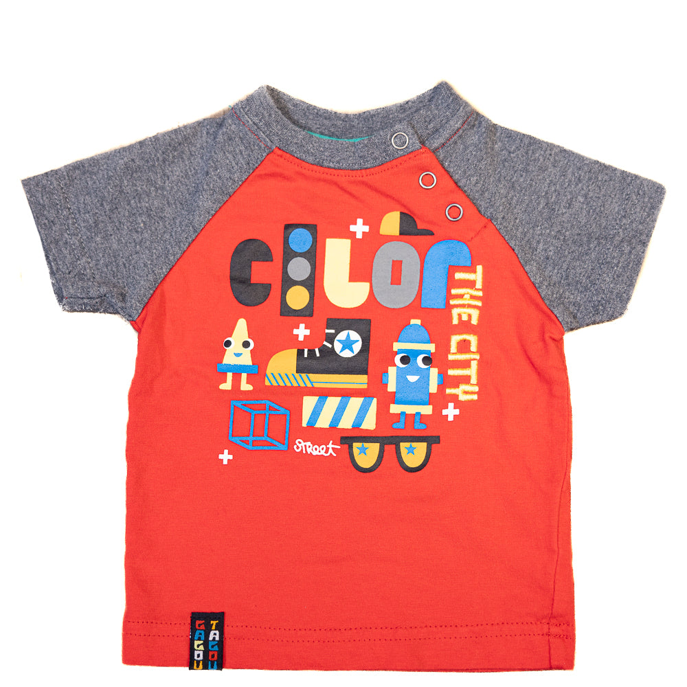 T-Shirt Gagou Tagou Rouge 0-3M