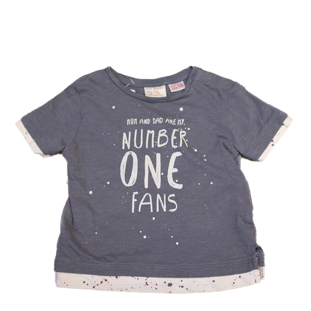 T-Shirt Zara Gris 3-6M
