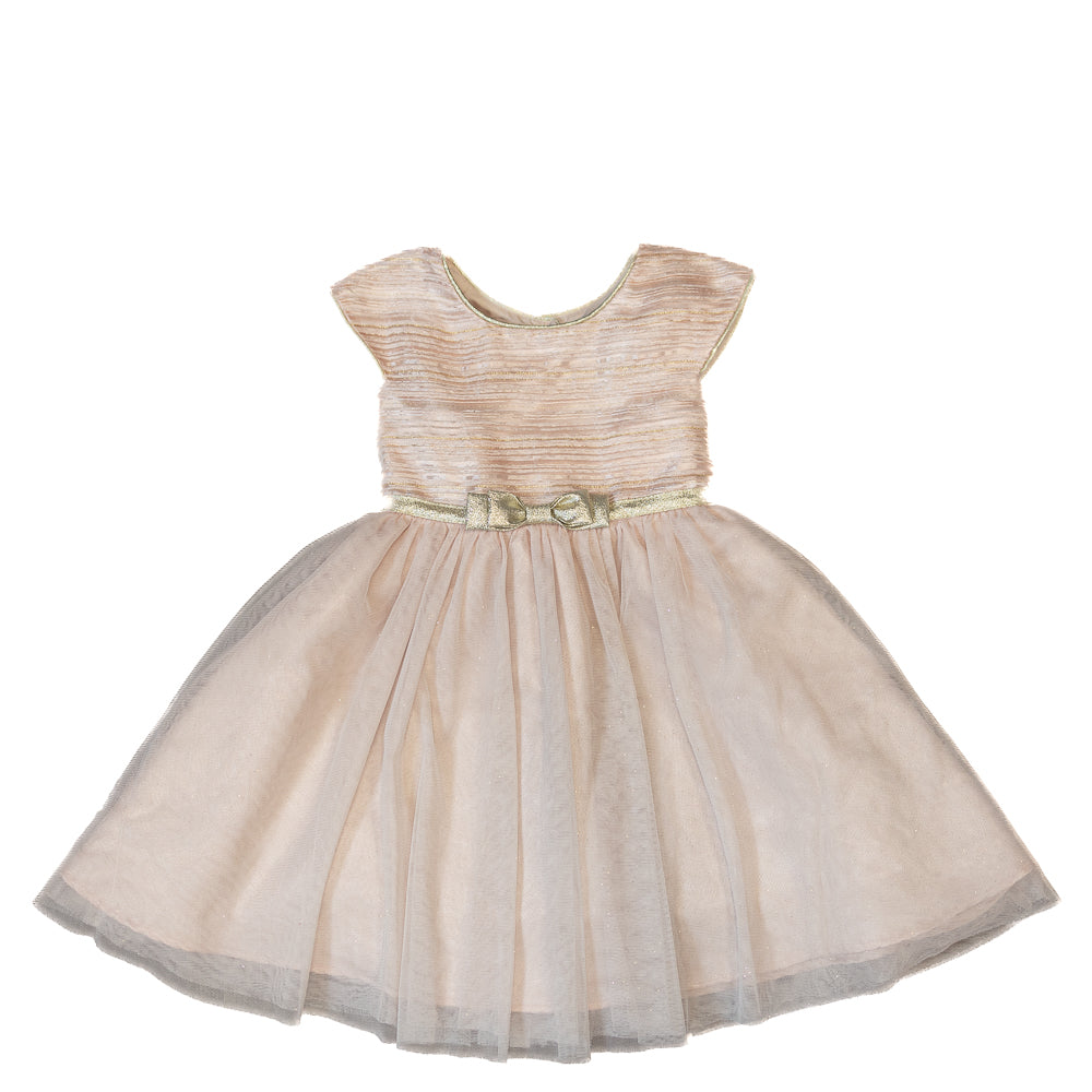 Robe élégante en tulle – Beige doré 3T