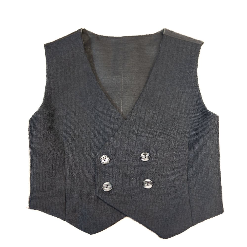 Gilet croisé chic gris charbon 3-5 ans