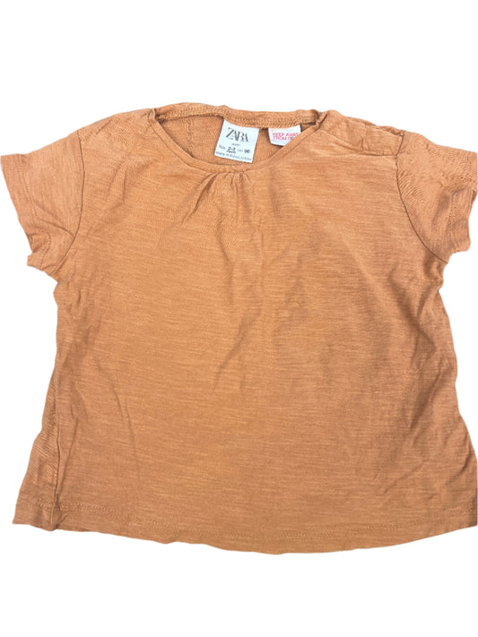 Tshirt Zara Orange brulé 2-3T