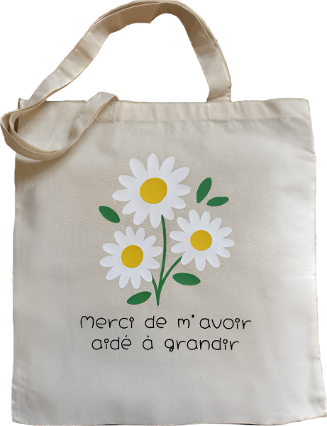 Cadeau de fin d'année - Tote Fleurs Merci