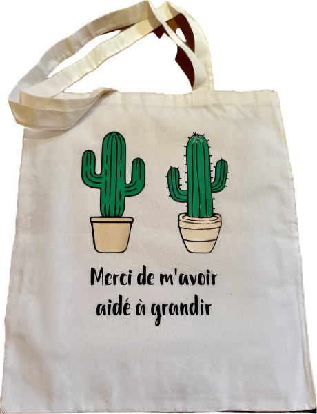 Cadeau de fin d'année - Tote Cactus Merci