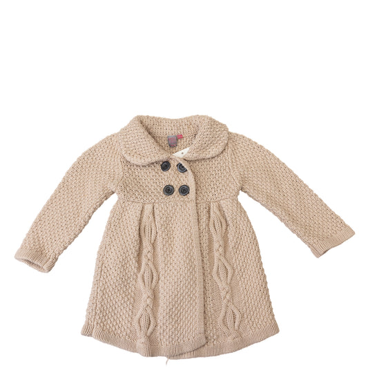 Manteau tricoté beige style princesse – Petit Lem – 24M