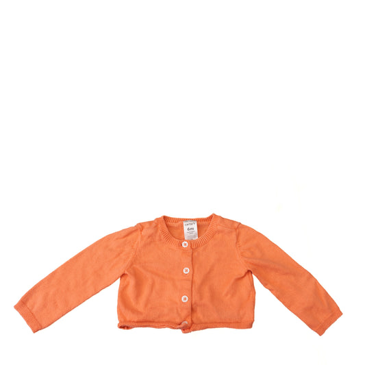 Cardigan orange vif classique – Carter’s – 6M