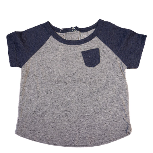 T-Shirt Gris et Bleu 3-6M