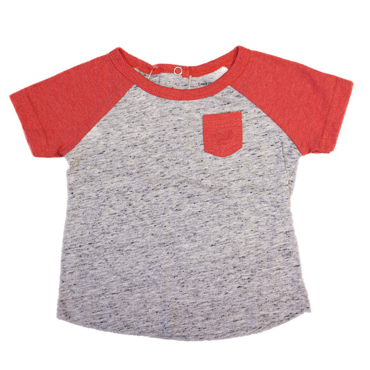 T-Shirt Gris et Rouge 3-6M