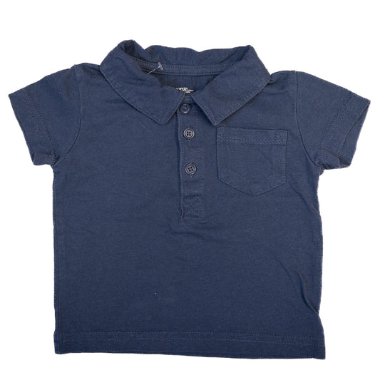 T-Shirt Polo Bleu Foncé 3-6M