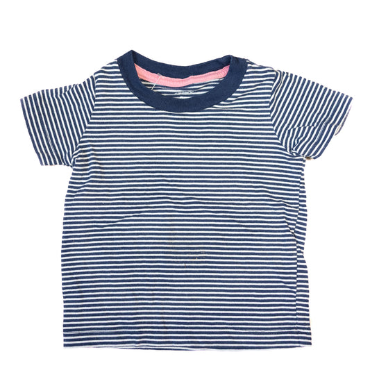 T-Shirt rayé bleu marine et blanc 9M