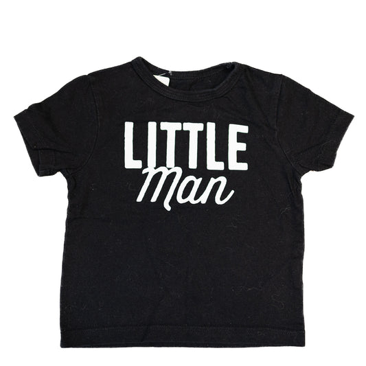 T-shirt noir “Little Man” 12-18M