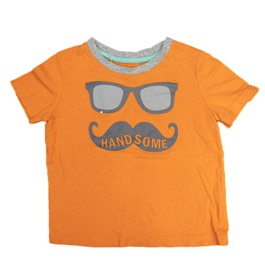 T-shirt orange “Handsome” 18-24M