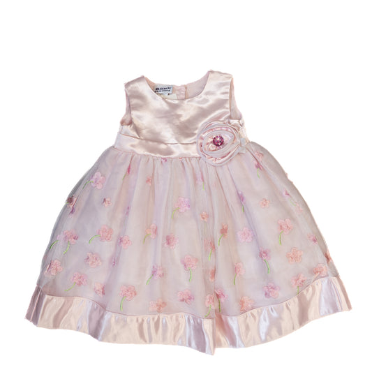 Robe à volants irisés – Blanc nacré 18M