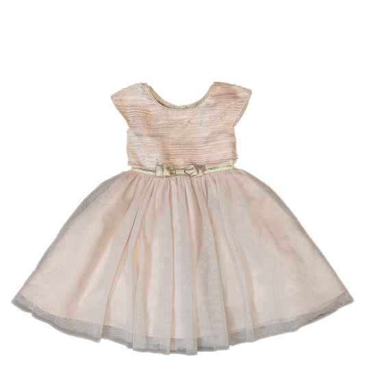 Robe élégante en tulle – Beige doré 3T