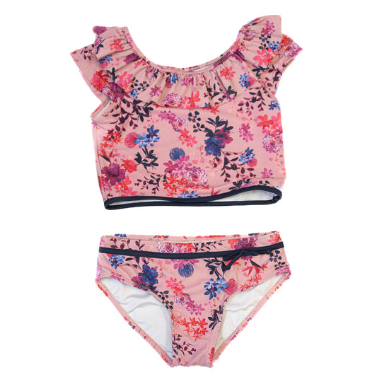 Bikini fleuri rose 7 ans