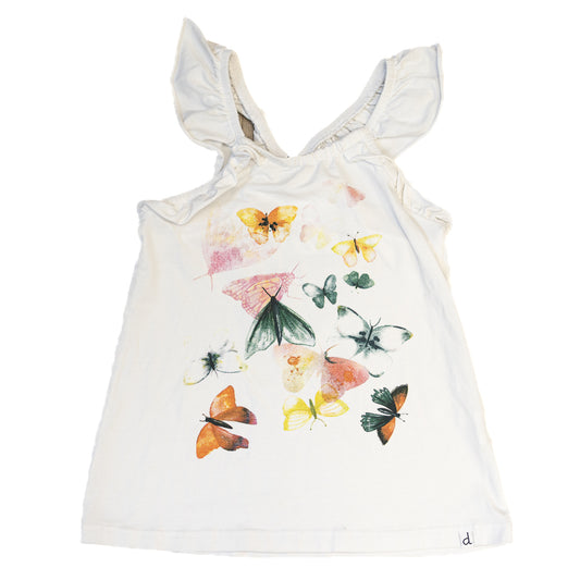 Camisole papillons – Blanc - Deux par Deux 6 Ans