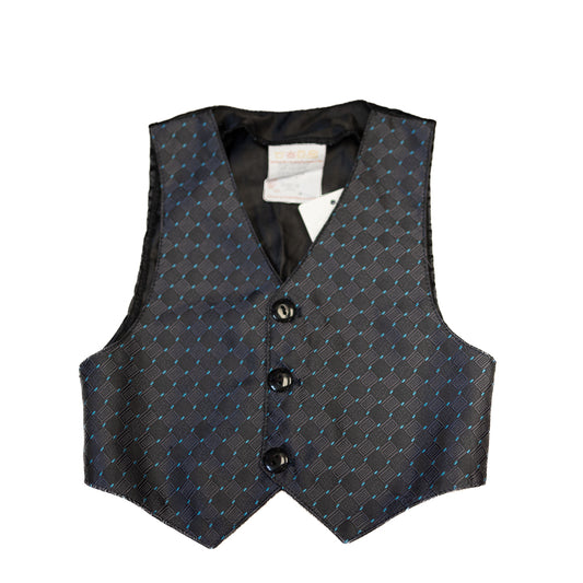 Gilet habillé à carreaux bleus 12M